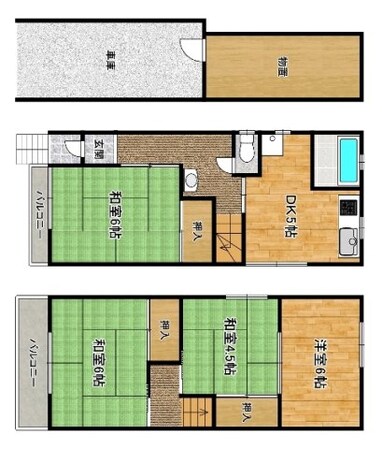 東牧野町戸建　賃貸の物件間取画像